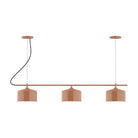 Montclair Light Works - CHA419-19-C12 - Three Light Linear Chandelier - Axis - Terracotta