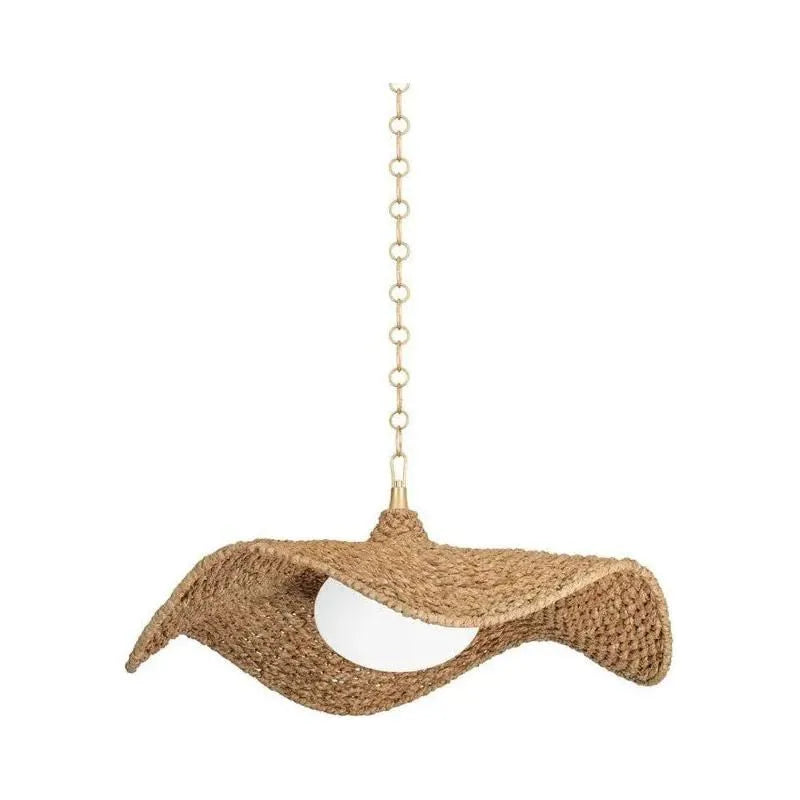Corbett Lighting - 347-44-VGL - One Light Pendant - Levene - Vintage Gold Leaf