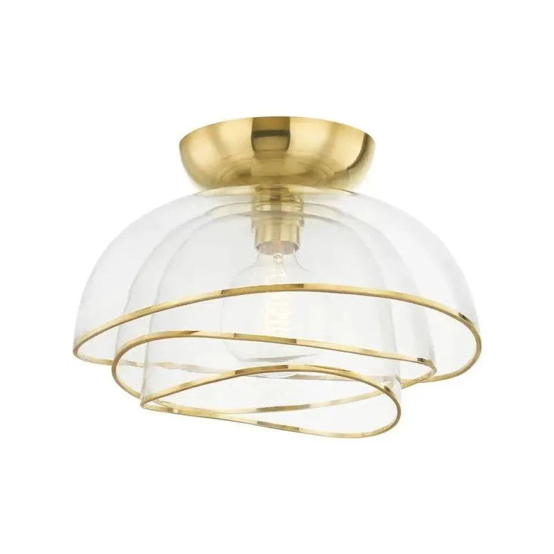 Corbett Lighting - 358-17-VPB - One Light Flush Mount - Esme - Vintage Polished Brass