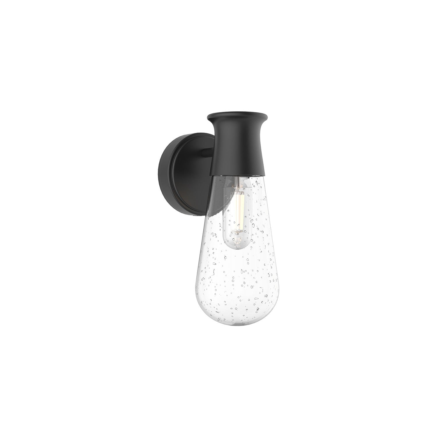 Alora Canada - EW464001BKCB - One Light Outdoor Wall Lantern - Marcel - Black/Clear Bubble Glass