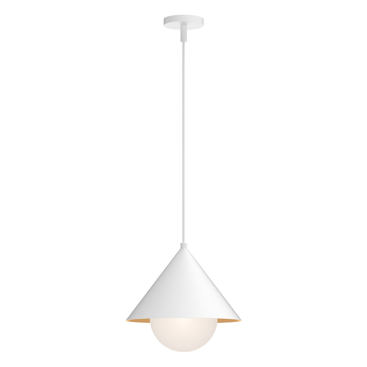 Alora Canada - PD485214WHOP - One Light Pendant - Remy - White/Opal Glass