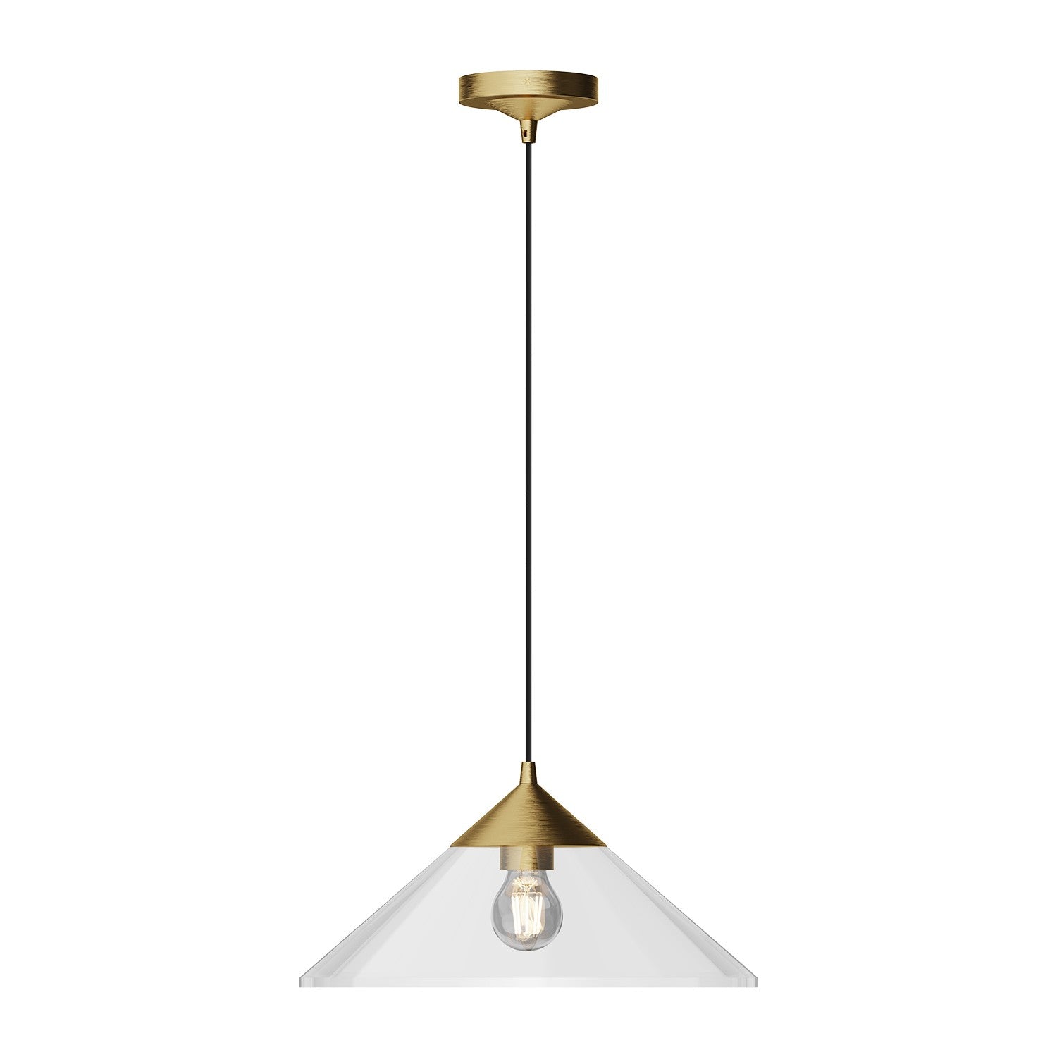 Alora Canada - PD521015BGCL - One Light Pendant - Mauer - Brushed Gold/Clear Glass
