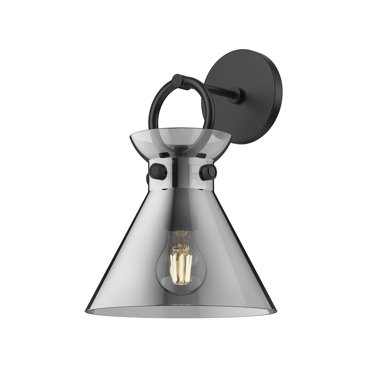 Alora Canada - WV412509MBSM - One Light Wall Sconce - Emerson - Matte Black/Smoked