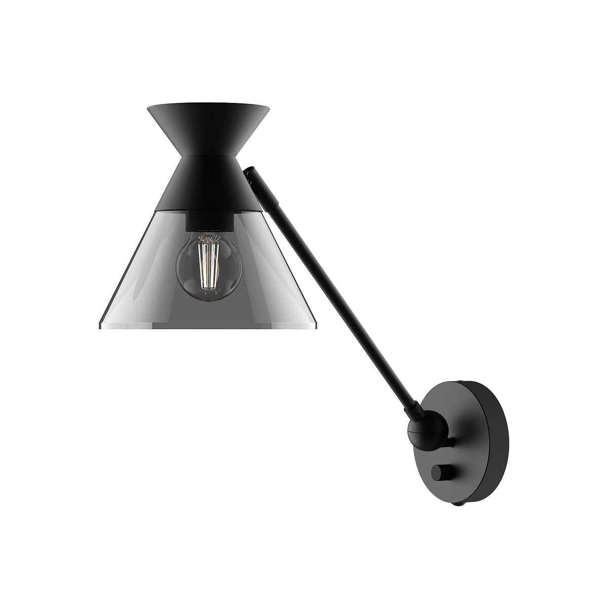 Alora Canada - WV521008MBSM - One Light Wall Sconce - Mauer - Matte Black/Smoked