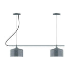 Montclair Light Works - CHB419-40-C25 - Two Light Linear Chandelier - Axis - Slate Gray