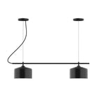 Montclair Light Works - CHB419-41-C12 - Two Light Linear Chandelier - Axis - Black