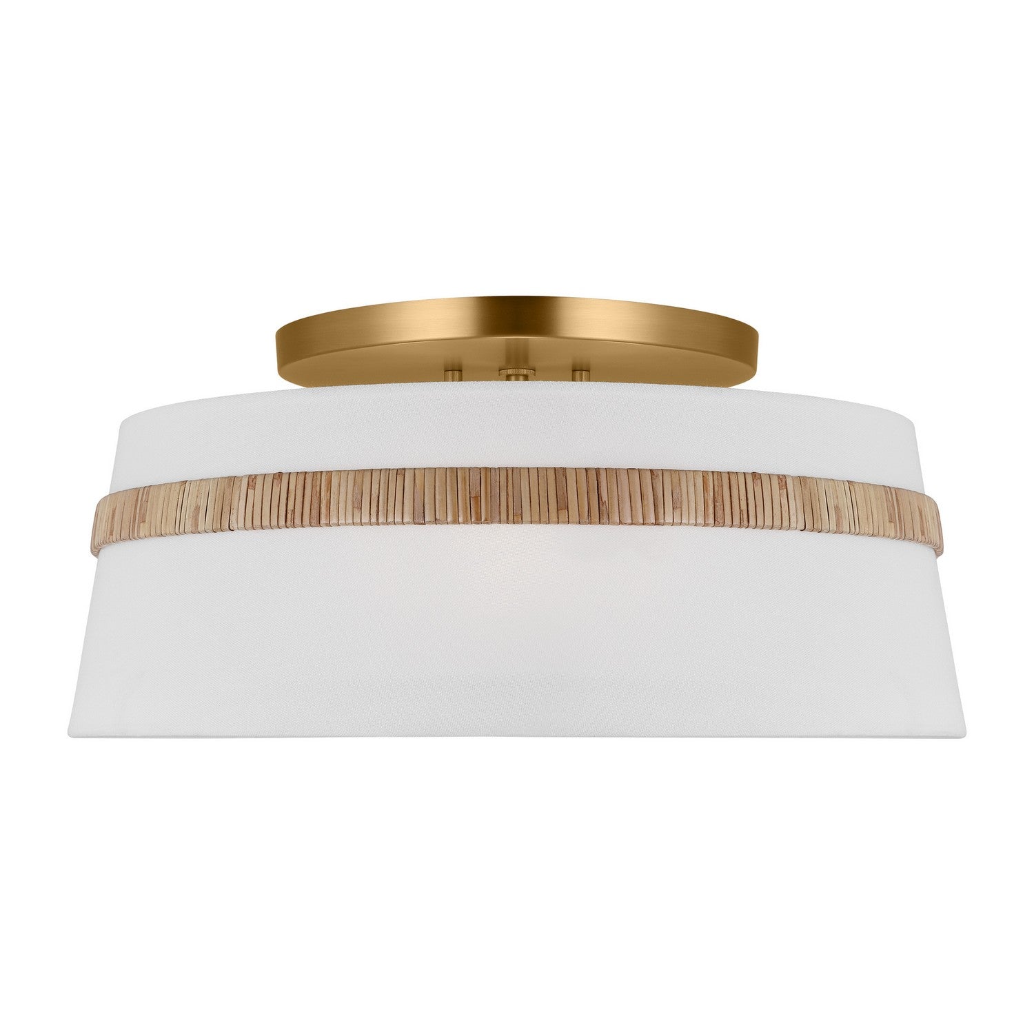 Visual Comfort Studio Canada - AF1153RTN - Three Light Semi-Flush Mount - Cordtlandt - Rattan