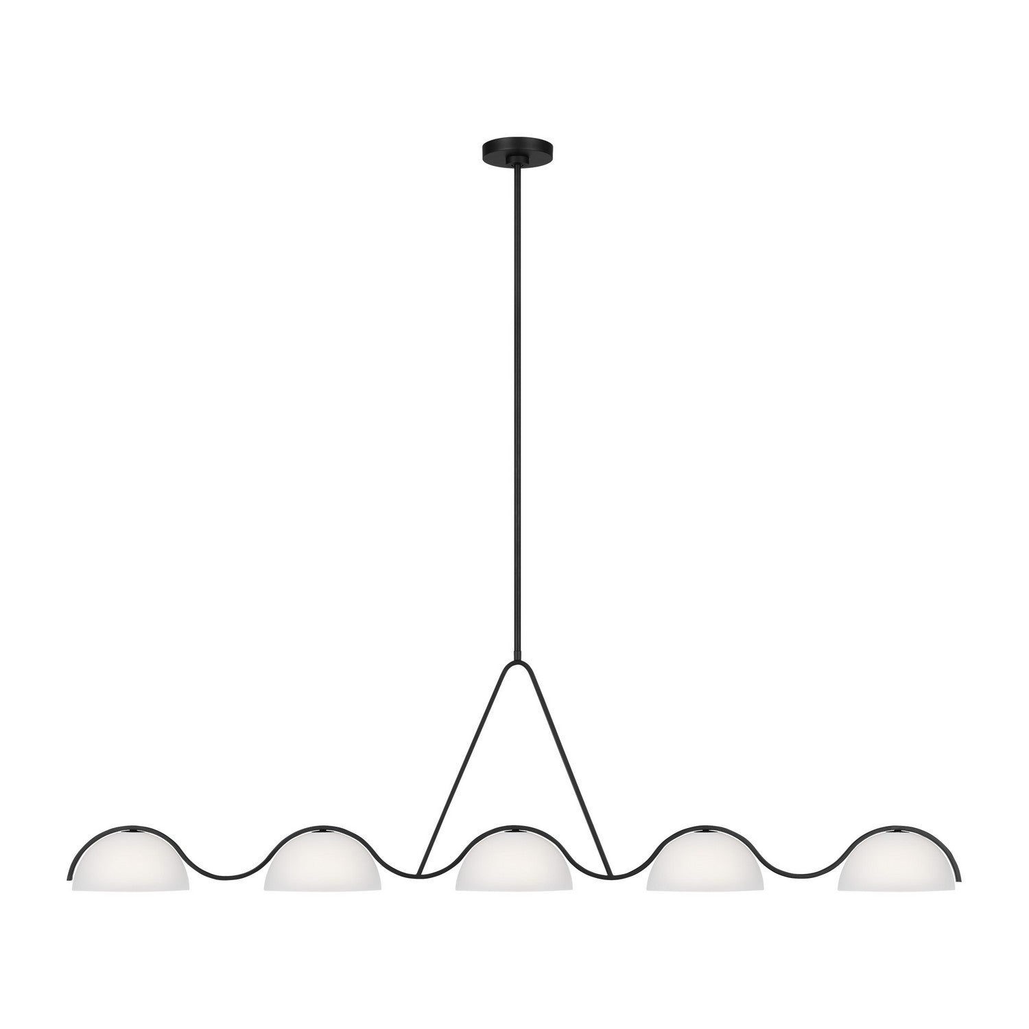 Visual Comfort Studio Canada - KC1125MBK - Five Light Linear Chandelier - Nido - Midnight Black