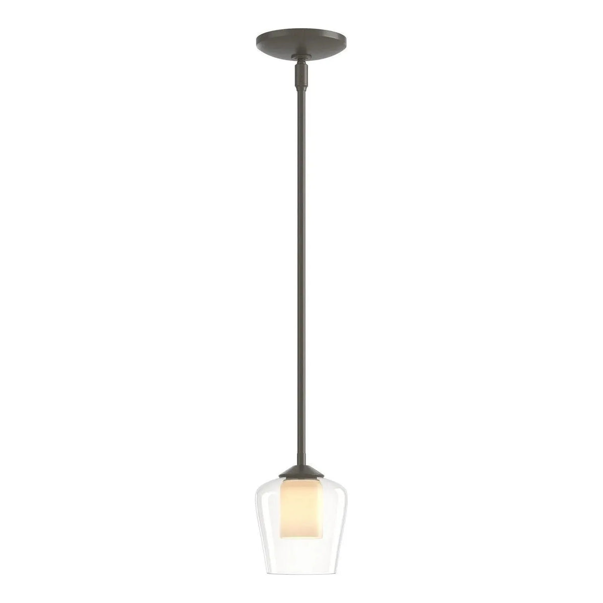 Hubbardton Forge - 188600-SKT-MULT-07-ZU0291 - One Light Mini Pendant - Simple Lines - Dark Smoke