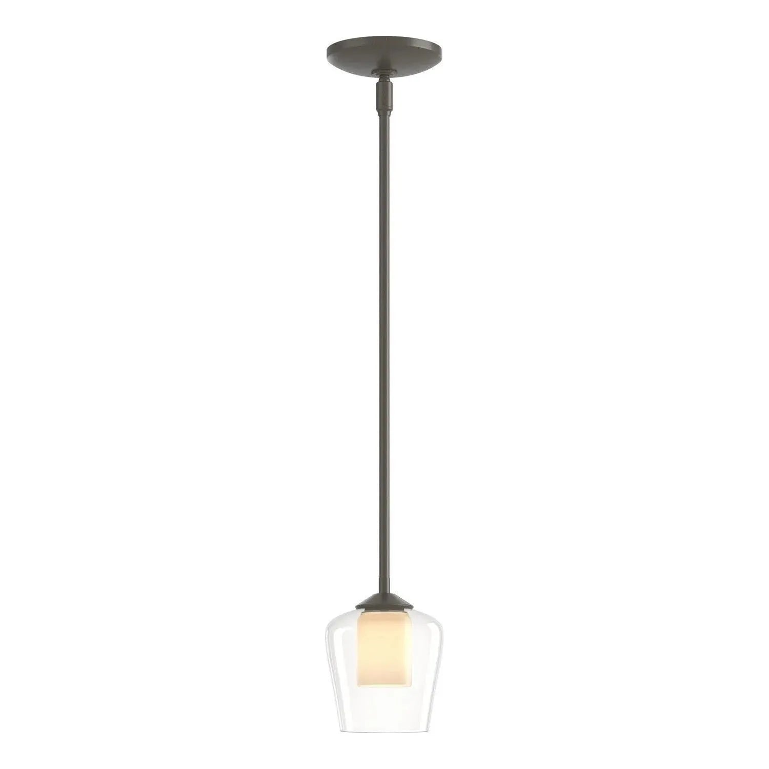 Hubbardton Forge - 188600-SKT-MULT-05-ZU0291 - One Light Mini Pendant - Simple Lines - Bronze