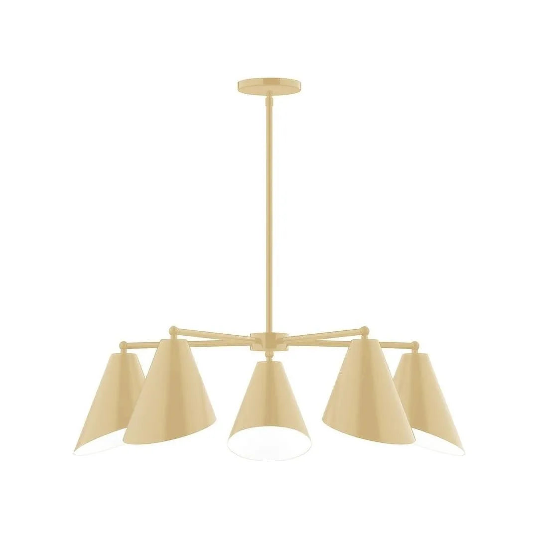 Montclair Light Works - CHC415-17 - Five Light Chandelier - J-Series - Ivory