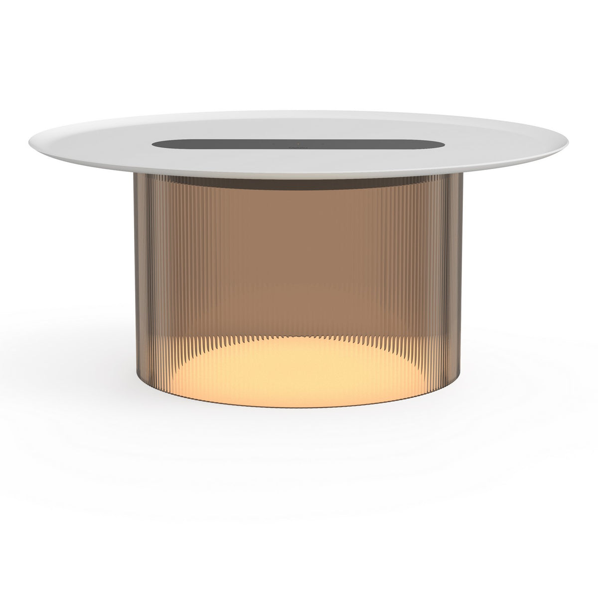 Pablo Designs - CARO LRG BRZ 16 WHT - LED Table - Carousel - Bronze/White