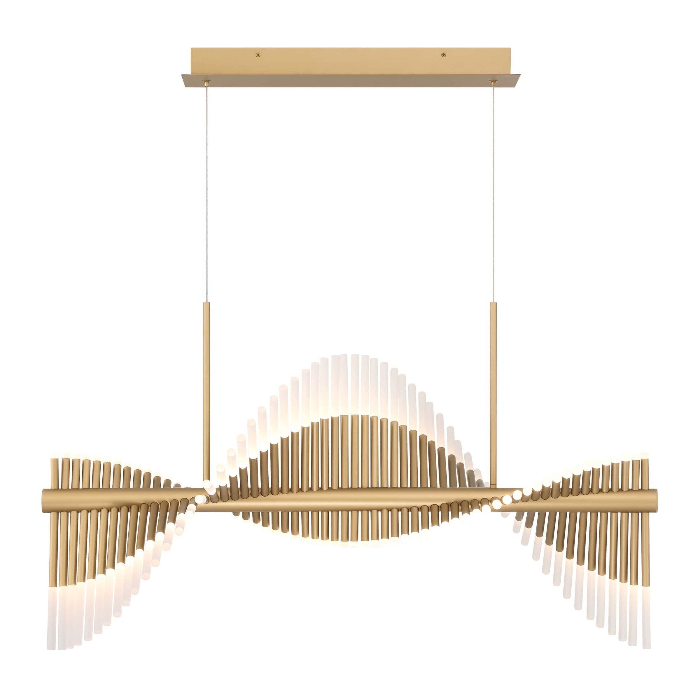 Eurofase 47125-018 Voltik LED Linear Chandelier in Gold