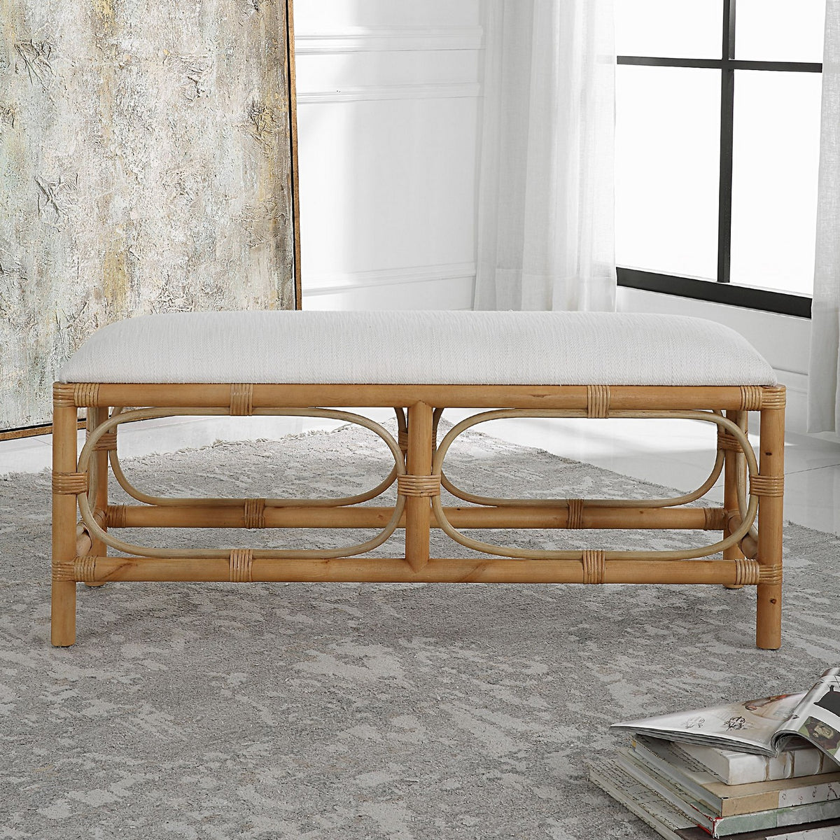 Uttermost - 23755 - Bench - Laguna - Solid Wood