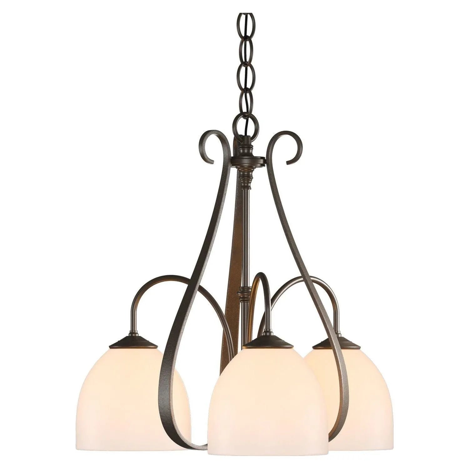 Hubbardton Forge - 101441-SKT-05-GG0001 - Three Light Chandelier - Sweeping Taper - Bronze