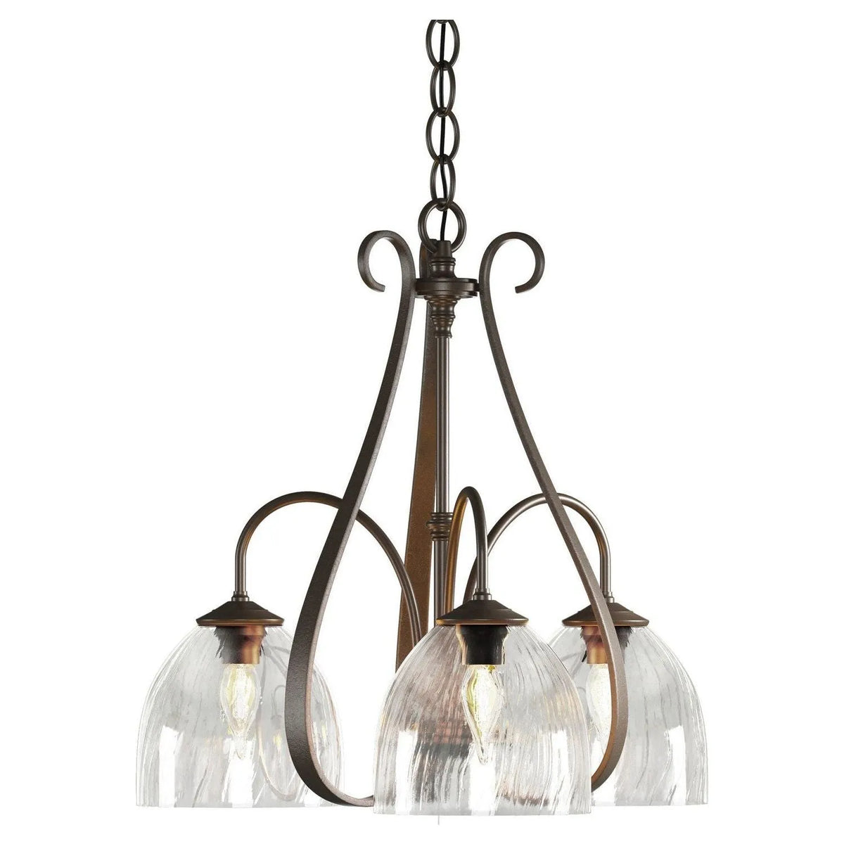 Hubbardton Forge - 101441-SKT-05-LL0001 - Three Light Chandelier - Sweeping Taper - Bronze
