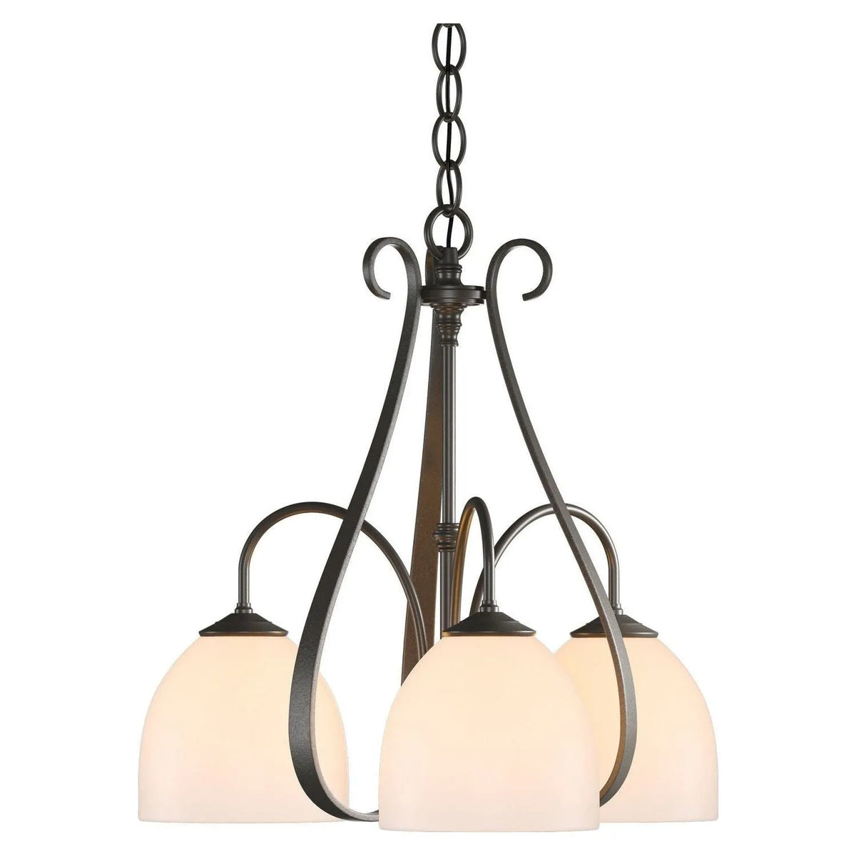 Hubbardton Forge - 101441-SKT-07-GG0001 - Three Light Chandelier - Sweeping Taper - Dark Smoke