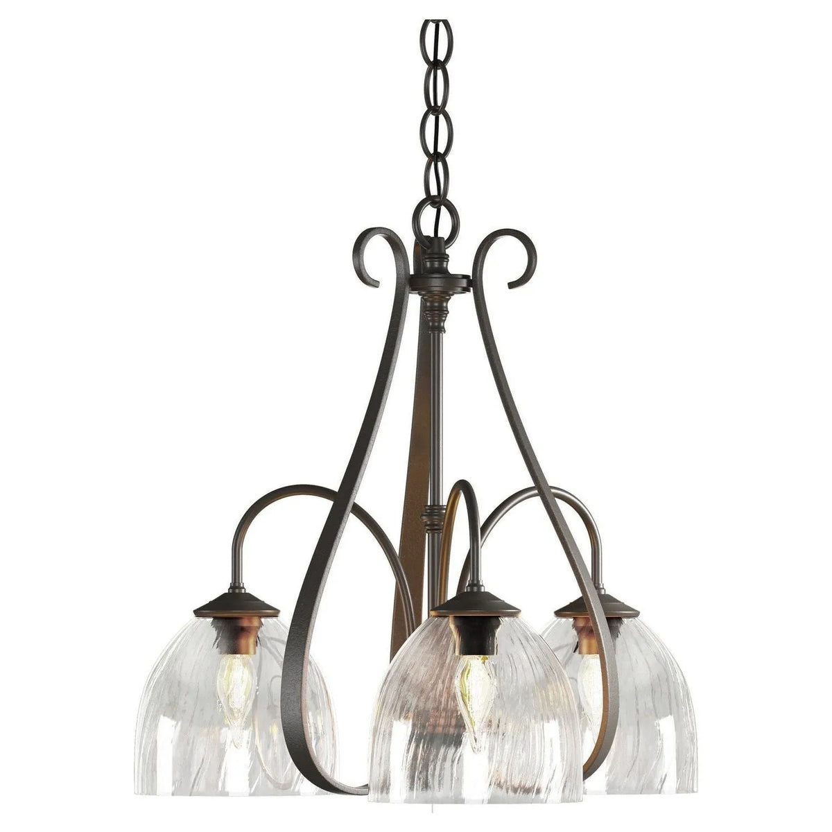 Hubbardton Forge - 101441-SKT-07-LL0001 - Three Light Chandelier - Sweeping Taper - Dark Smoke
