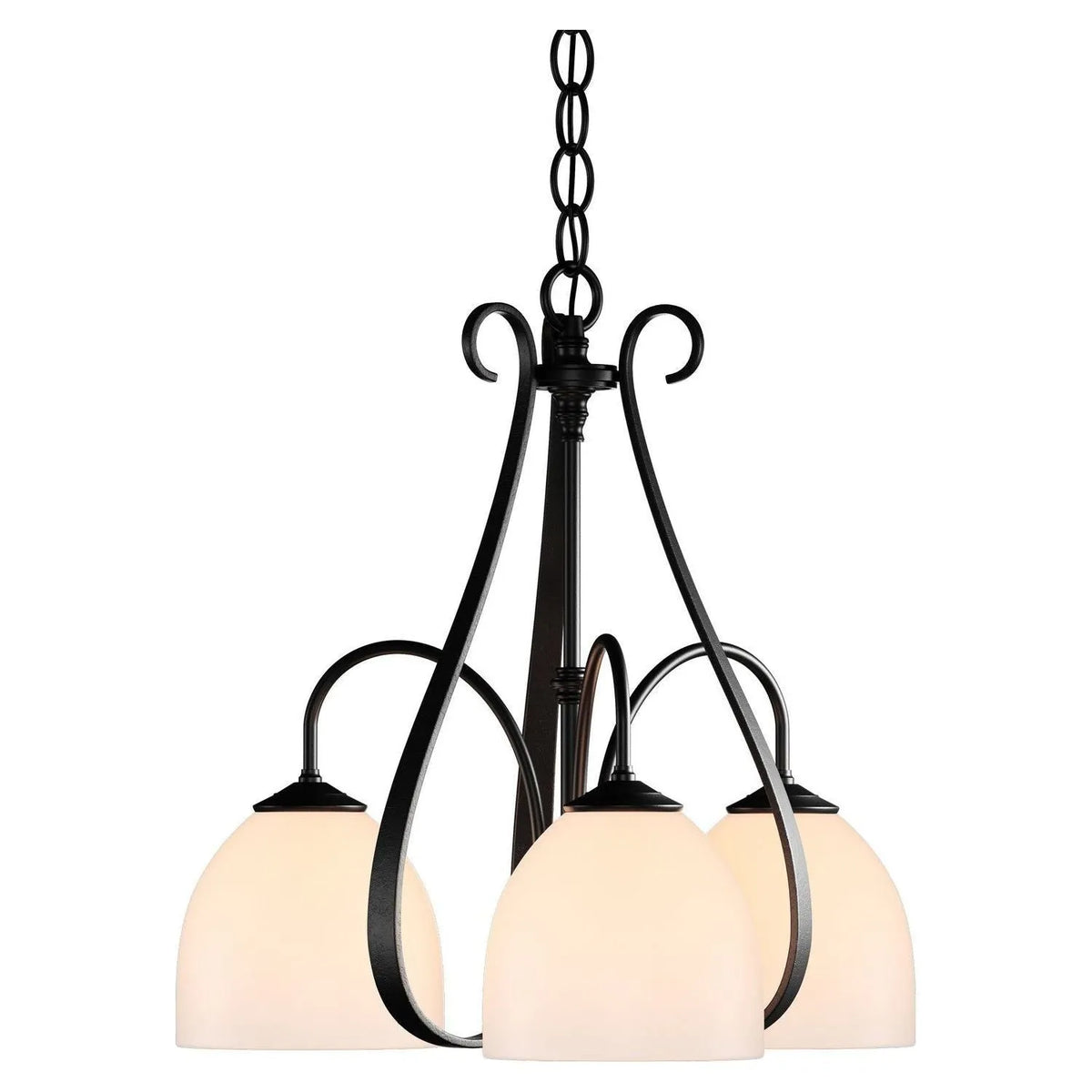 Hubbardton Forge - 101441-SKT-10-GG0001 - Three Light Chandelier - Sweeping Taper - Black