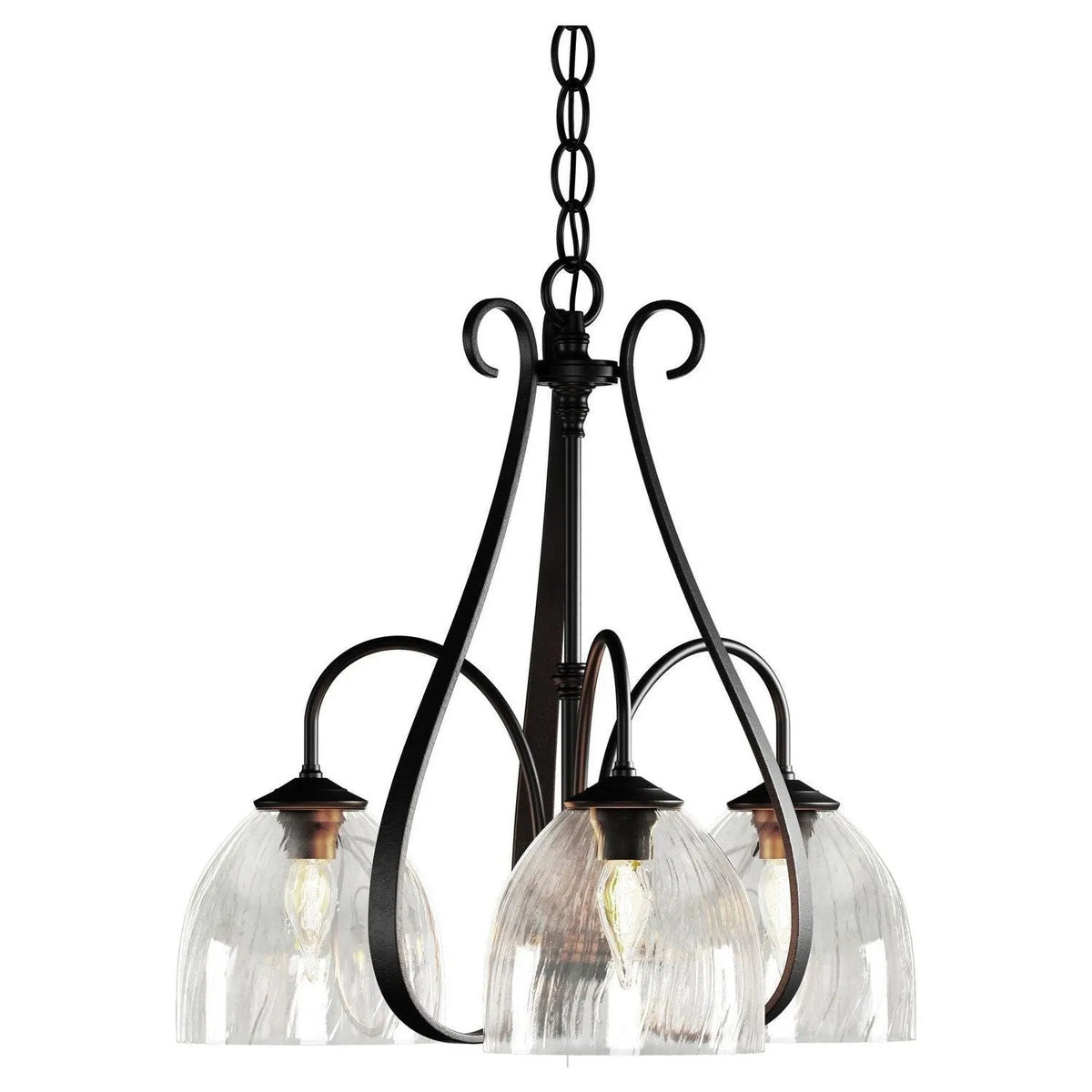 Hubbardton Forge - 101441-SKT-10-LL0001 - Three Light Chandelier - Sweeping Taper - Black
