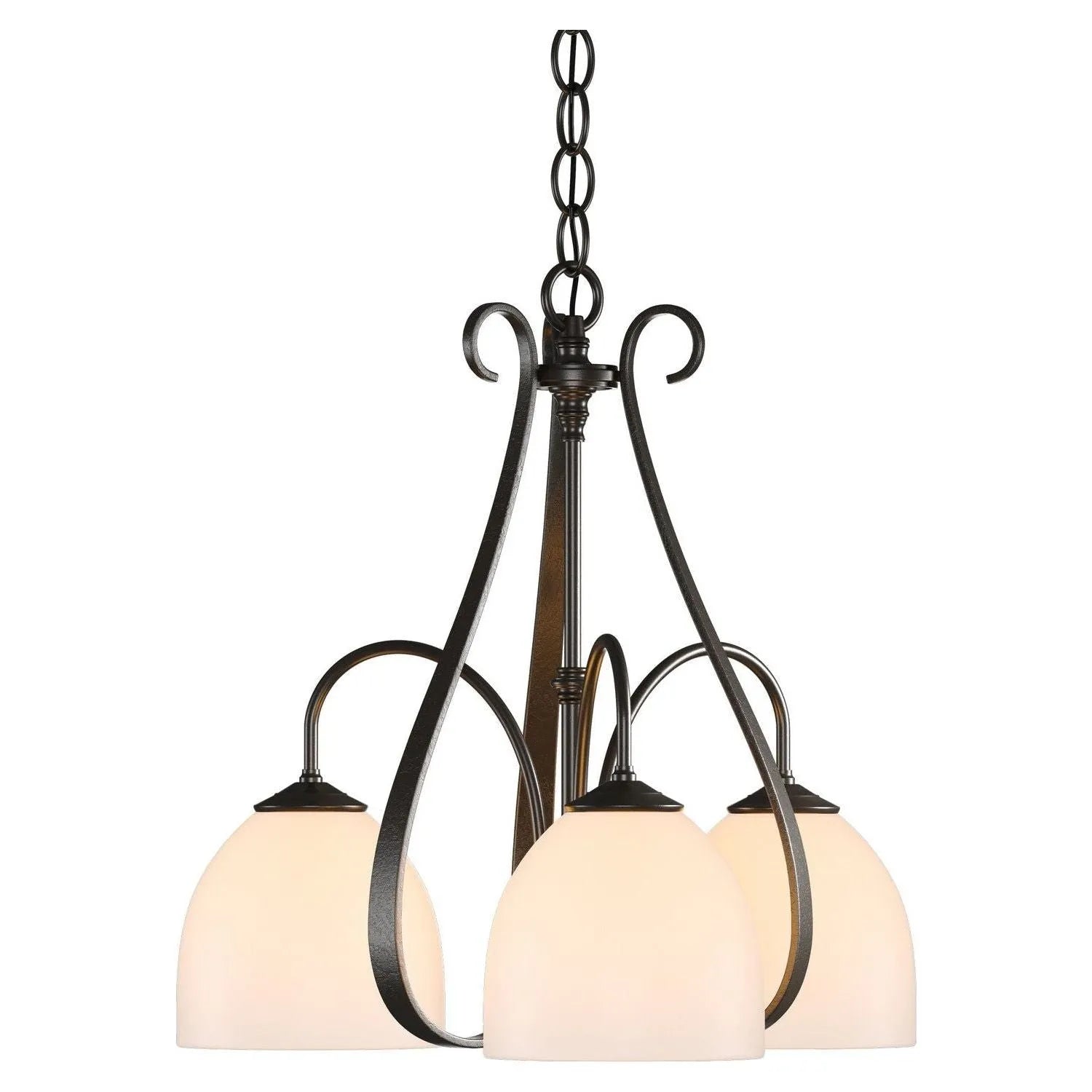 Hubbardton Forge - 101441-SKT-14-GG0001 - Three Light Chandelier - Sweeping Taper - Oil Rubbed Bronze