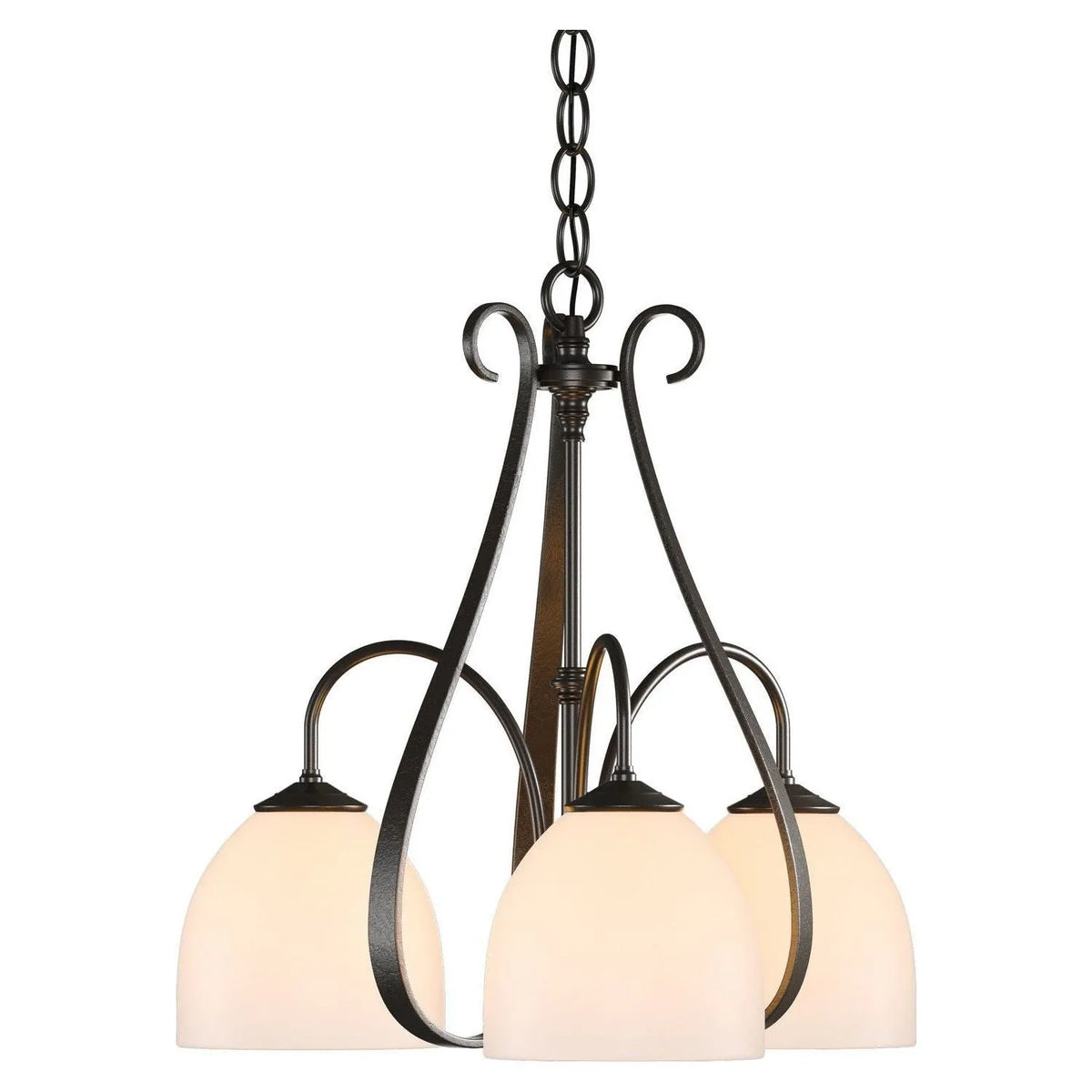 Hubbardton Forge - 101441-SKT-14-GG0001 - Three Light Chandelier - Sweeping Taper - Oil Rubbed Bronze