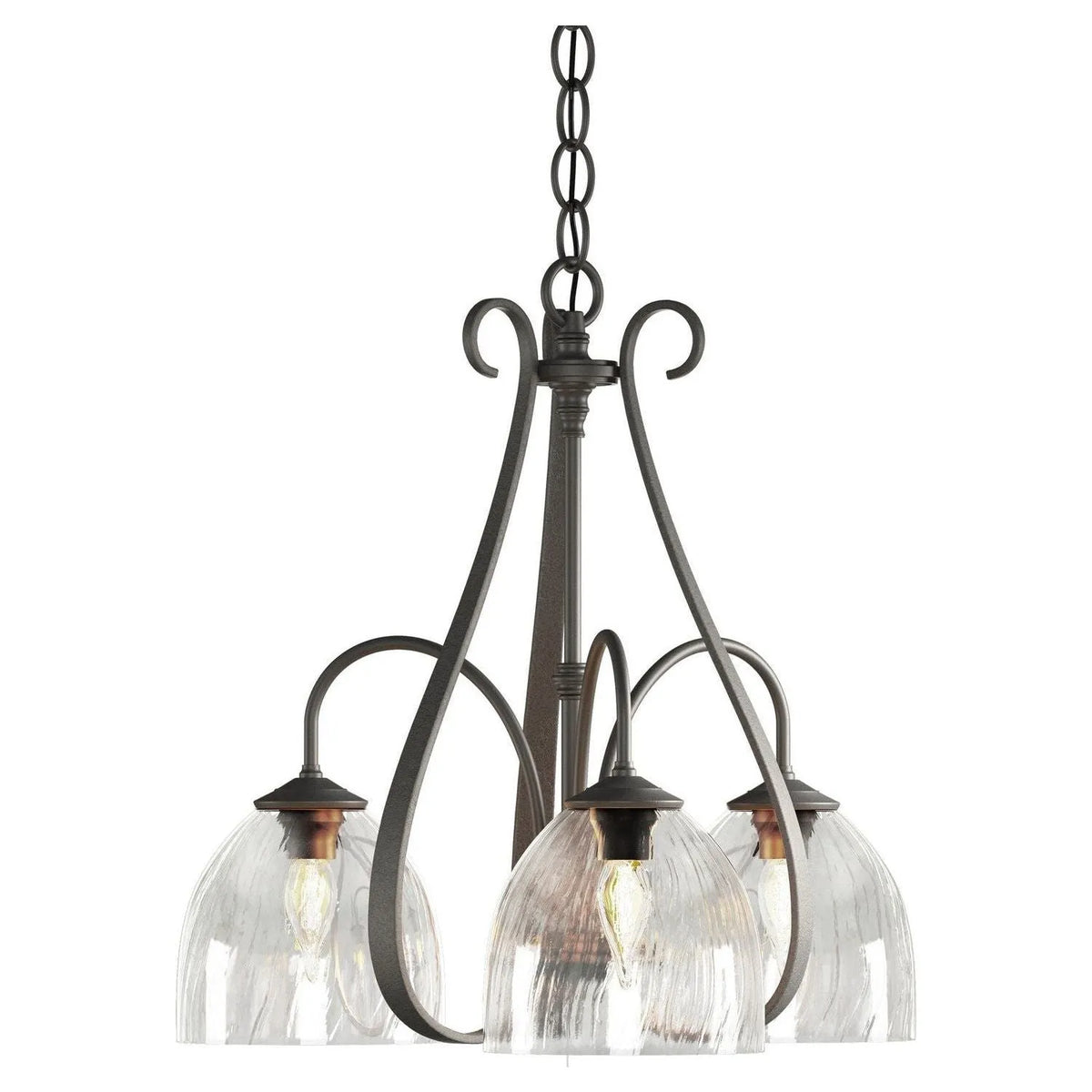 Hubbardton Forge - 101441-SKT-20-LL0001 - Three Light Chandelier - Sweeping Taper - Natural Iron
