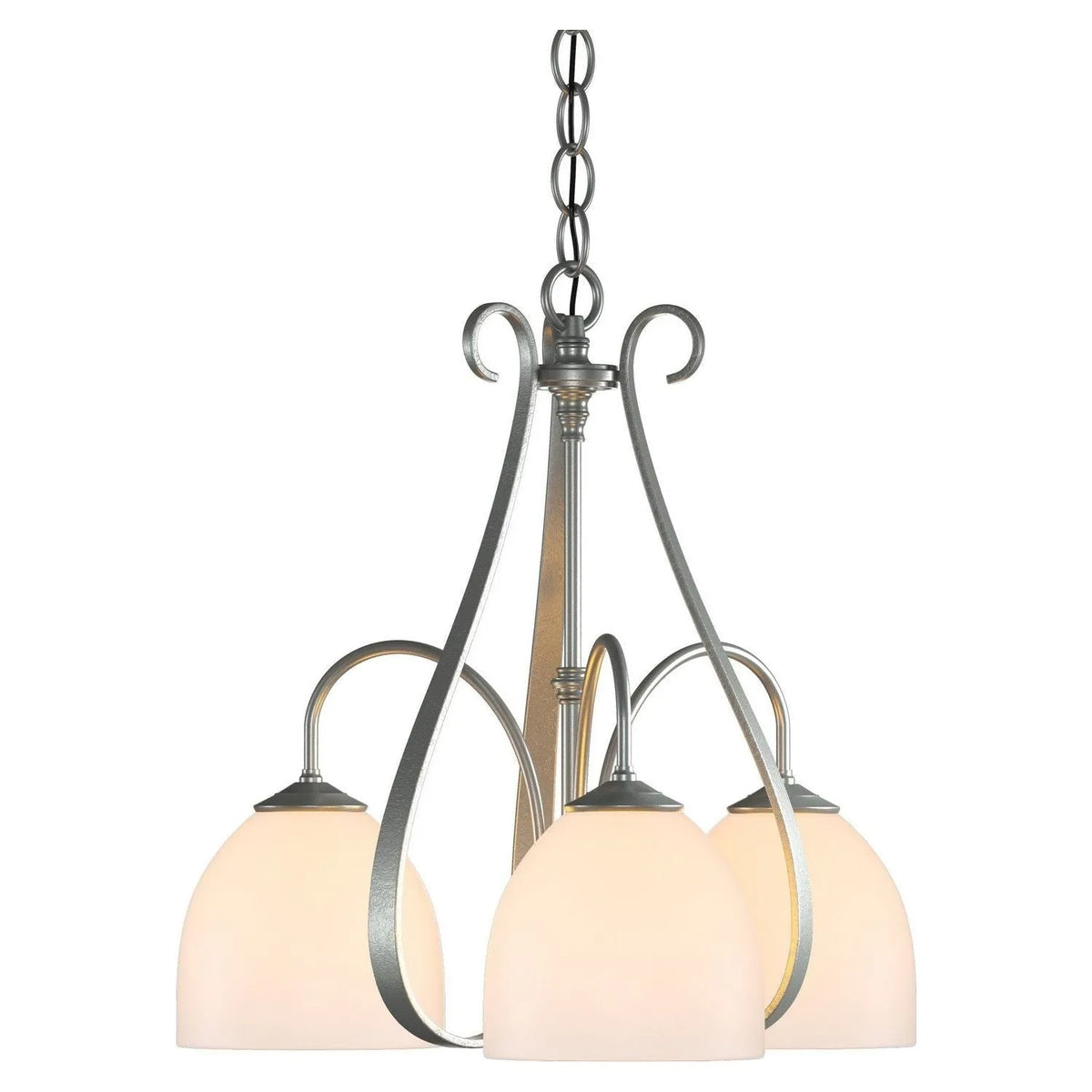 Hubbardton Forge - 101441-SKT-82-GG0001 - Three Light Chandelier - Sweeping Taper - Vintage Platinum