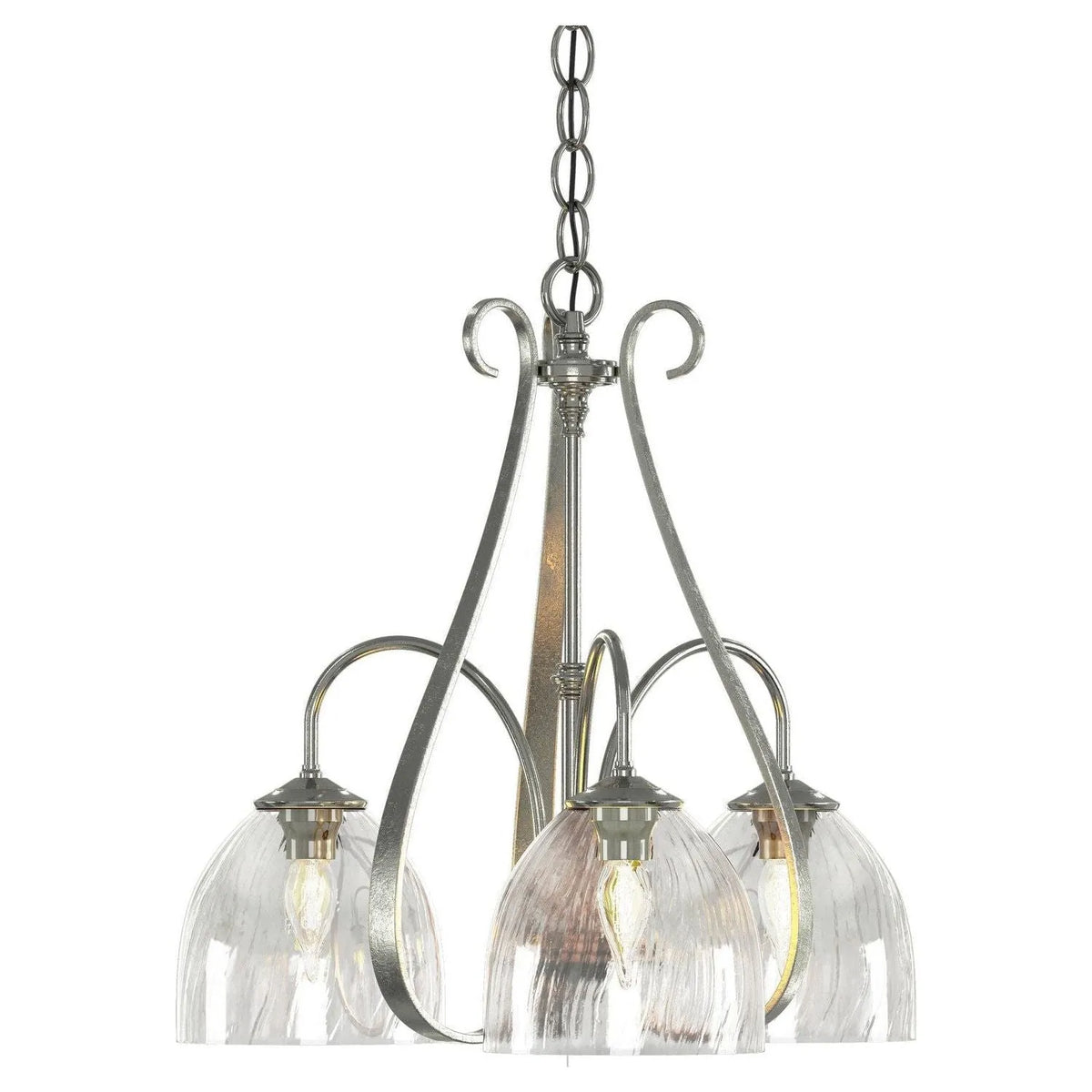 Hubbardton Forge - 101441-SKT-85-LL0001 - Three Light Chandelier - Sweeping Taper - Sterling