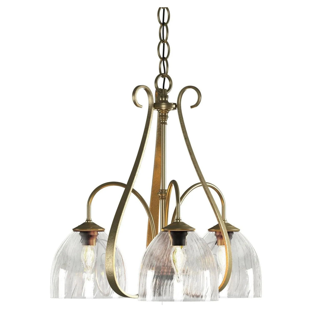 Hubbardton Forge - 101441-SKT-86-LL0001 - Three Light Chandelier - Sweeping Taper - Modern Brass