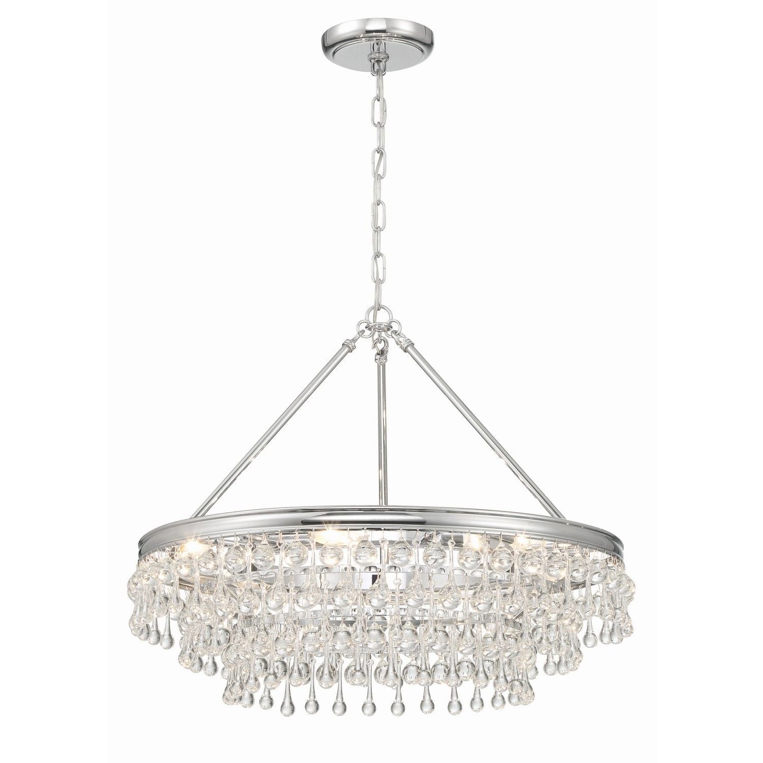 Crystorama - 237-CH - Six Light Chandelier - Calypso - Polished Chrome