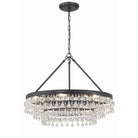 Crystorama - 237-MK - Six Lumières Suspendu - Calypso - Noir mat