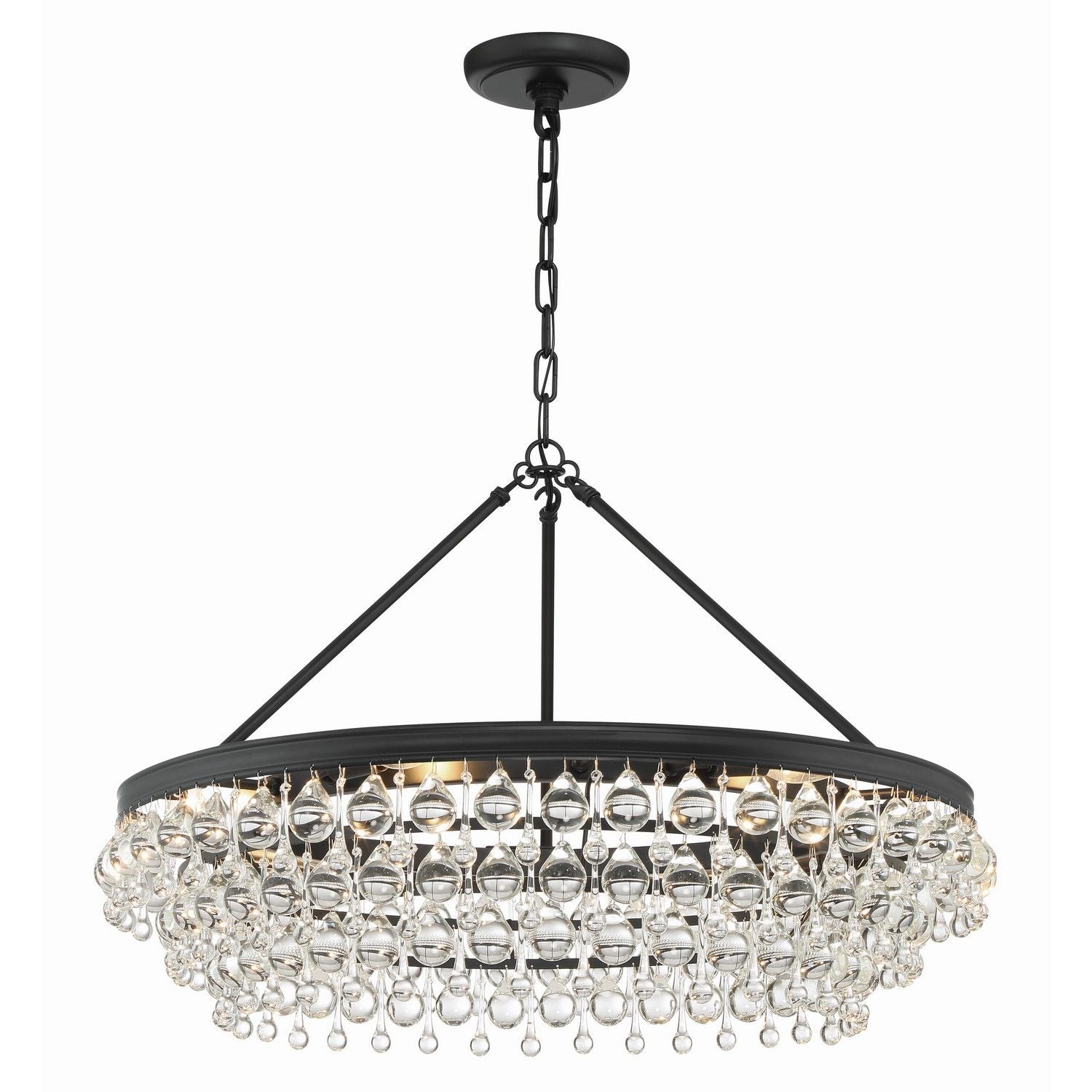 Crystorama - 275-MK - Six Light Chandelier - Calypso - Matte Black