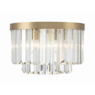 Crystorama - HAY-1400-AG - Quatre lumières Plafonnier - Hayes - Laiton vieilli