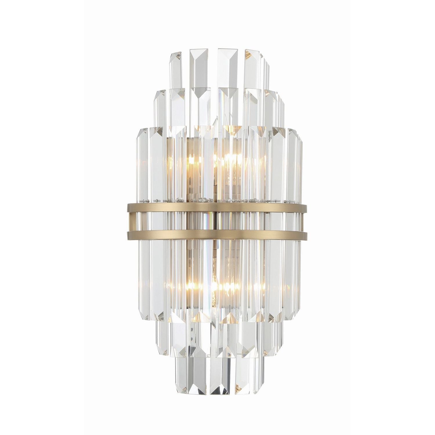 Crystorama - HAY-1402-AG - Two Light Wall Sconce - Hayes - Aged Brass