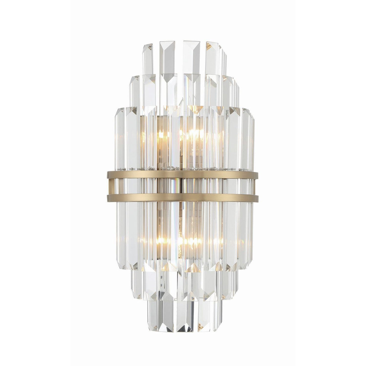 Crystorama - HAY-1402-AG - Two Light Wall Sconce - Hayes - Aged Brass
