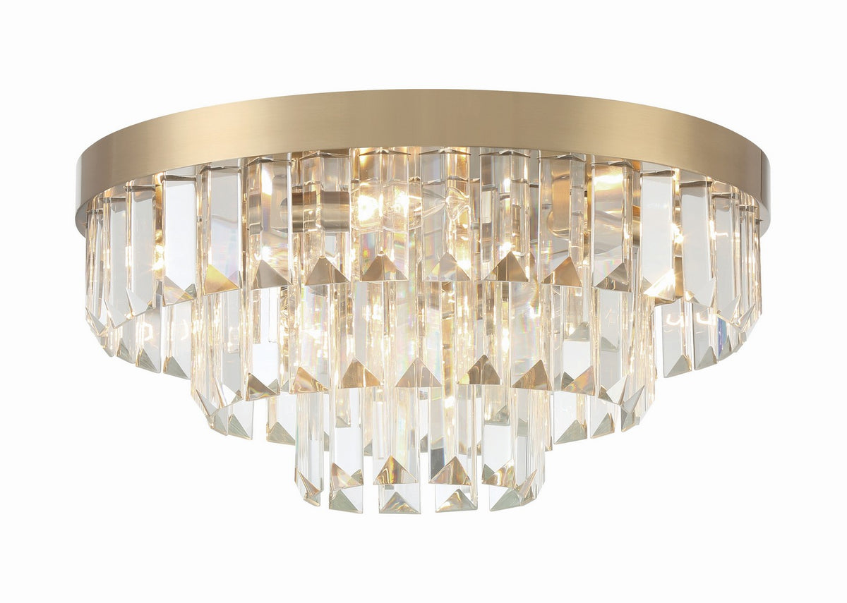 Crystorama - HAY-1403-AG - Huit Lumières Plafonnier - Hayes - Laiton vieilli