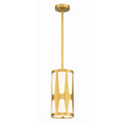 Crystorama - ROY-801-GA - Une lumière Suspension - Royston - Or antique
