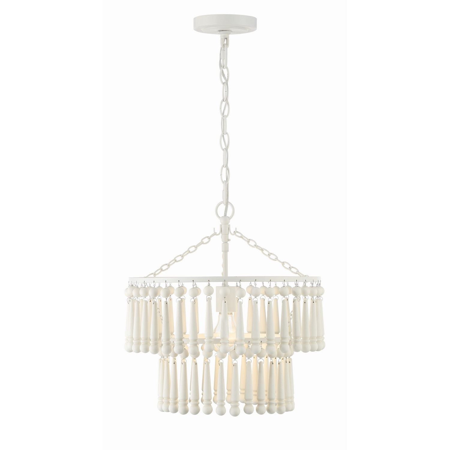 Crystorama - TIA-7100-MT - Une lumière Suspension - Tiana - Blanc mat