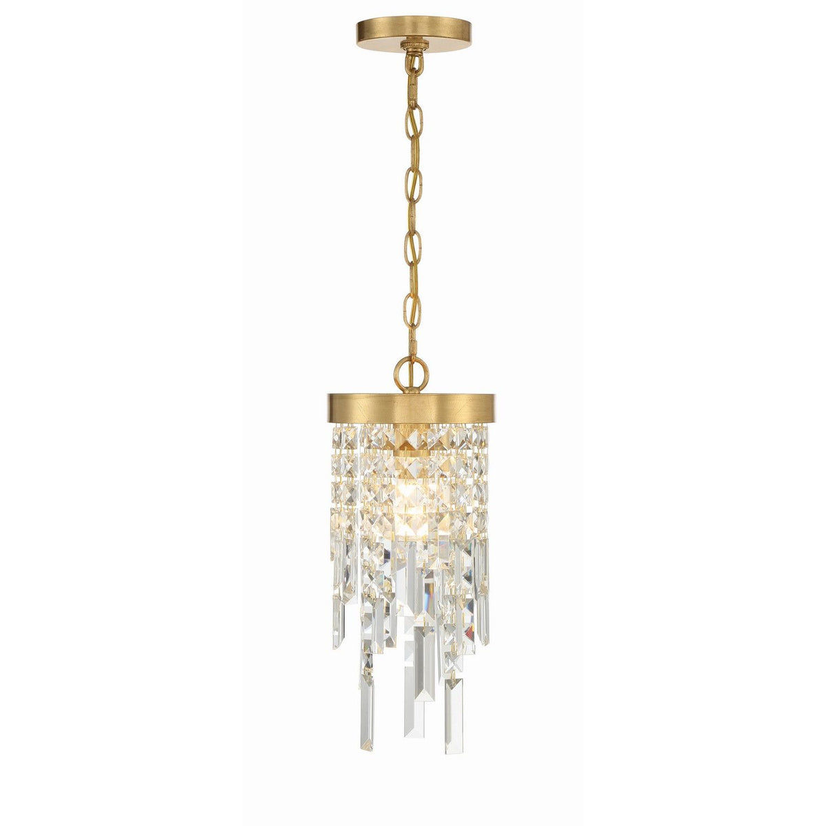 Crystorama - WIN-210-GA-CL-MWP - One Light Pendant - Winfield - Antique Gold