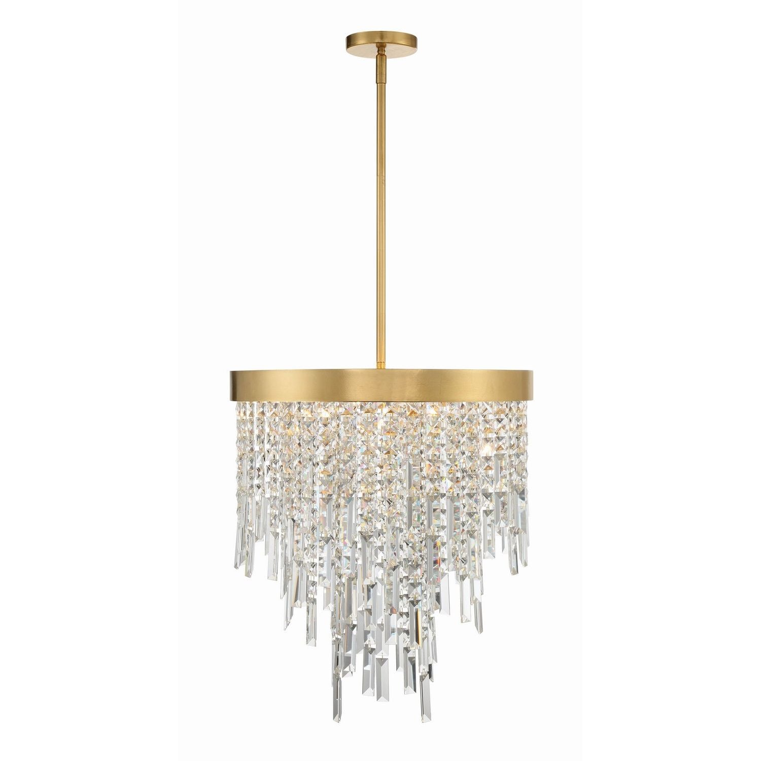 Crystorama - WIN-215-GA-CL-MWP - Five Light Chandelier - Winfield - Antique Gold