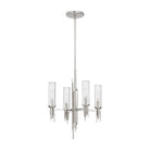 Alora Canada - CH335418PNCR - Four Light Chandelier - Torres - Polished Nickel/Ribbed Glass