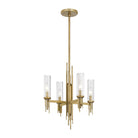 Alora Canada - CH335418VBCR - Four Light Chandelier - Torres - Ribbed Glass/Vintage Brass