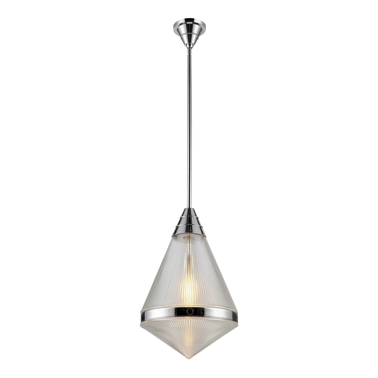 Alora Canada - PD348022PNPG - One Light Pendant - Willard - Polished Nickel/Prismatic Glass