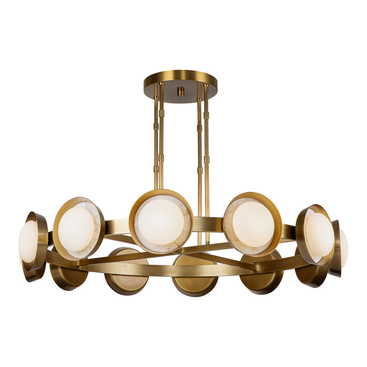Alora Lighting - CH320050VB - LED Chandelier - Alonso - Vintage Brass