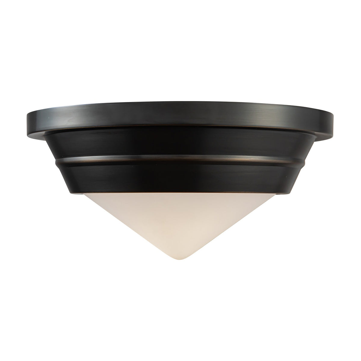Alora Lighting - FM348010UBOP - One Light Flush Mount - Willard - Urban Bronze/Matte Opal Glass