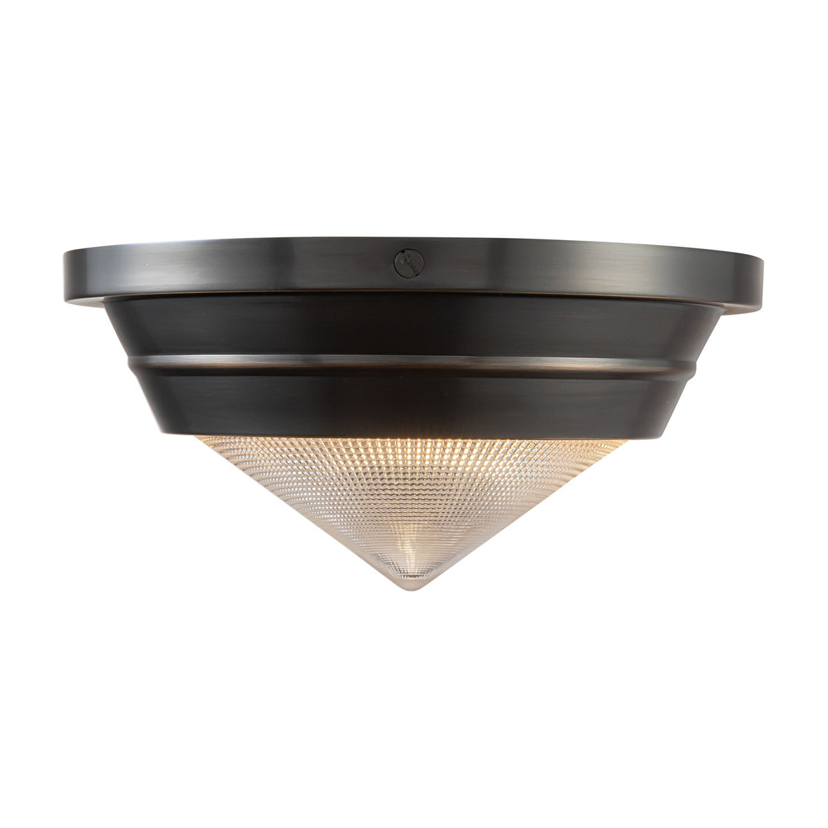 Alora Lighting - FM348010UBPG - One Light Flush Mount - Willard - Urban Bronze/Clear Prismatic Glass