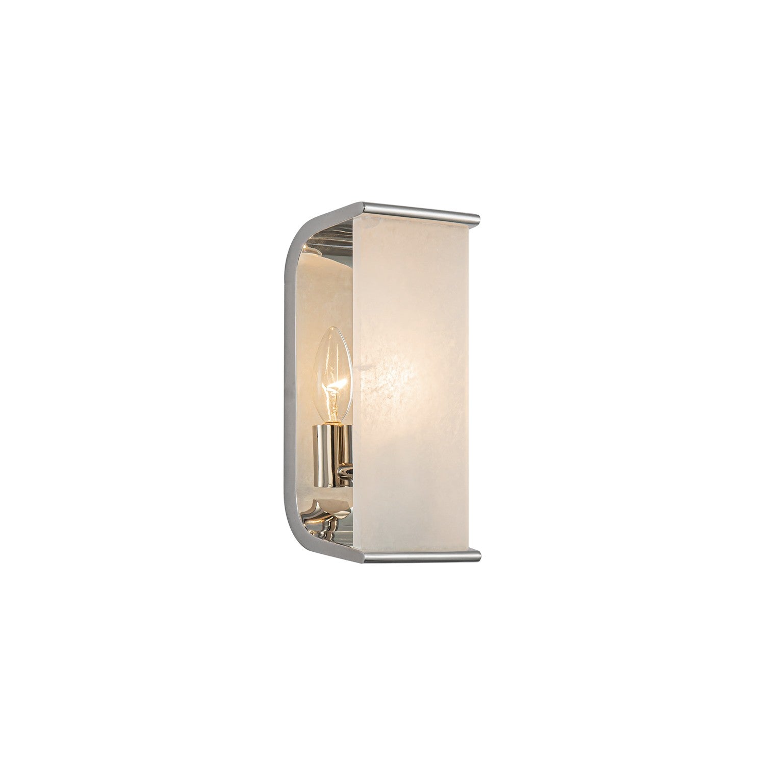 Alora Lighting - WV327010PNAR - One Light Wall Sconce - Abbott - Polished Nickel/Alabaster