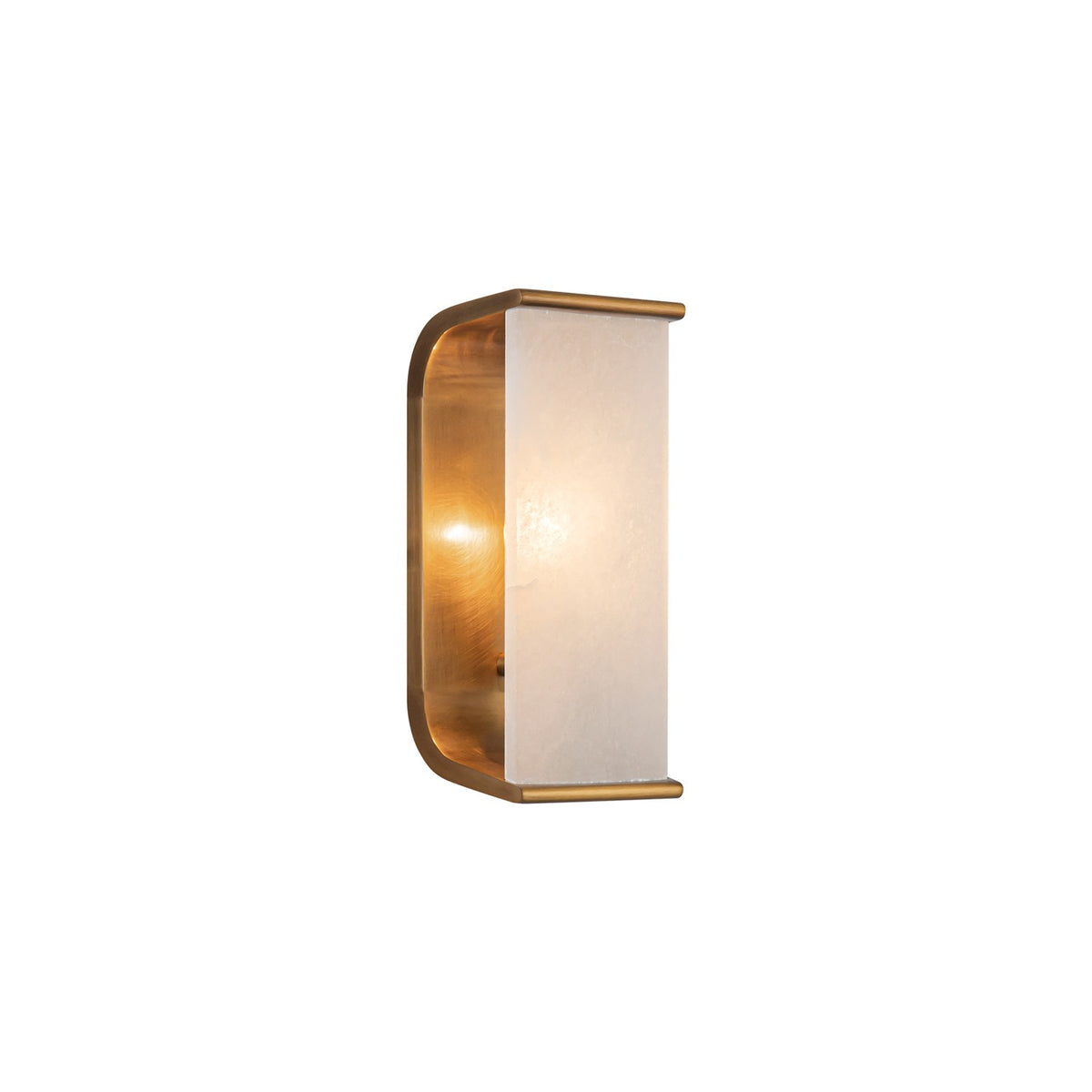 Alora Lighting - WV327010VBAR - One Light Wall Sconce - Abbott - Vintage Brass/Alabaster