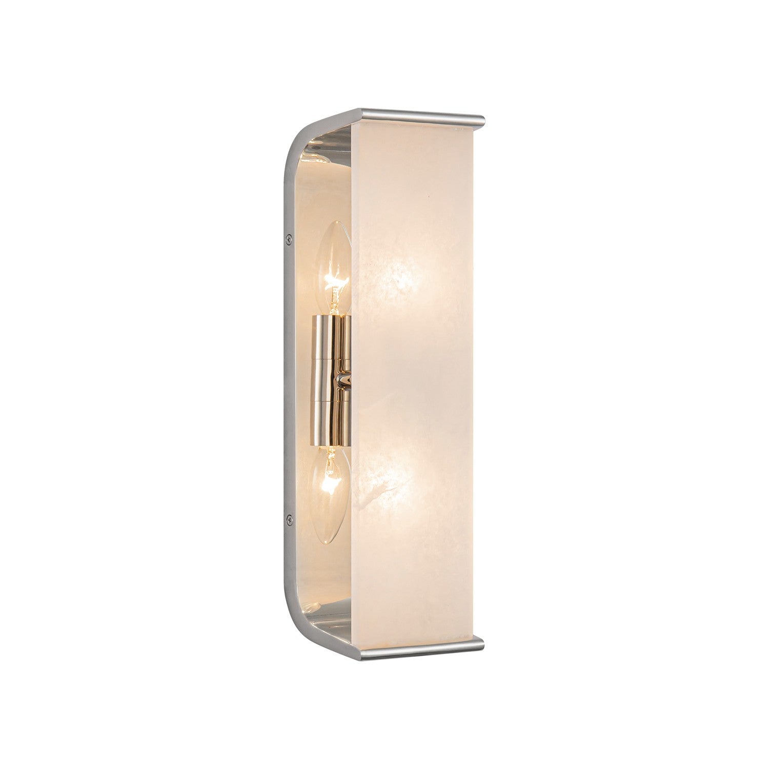 Alora Lighting - WV327015PNAR - Two Light Vanity - Abbott - Polished Nickel/Alabaster